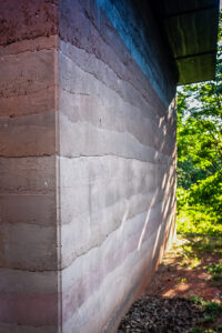 A rammed earth home wall image